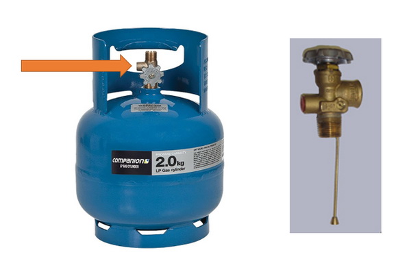 Gasfles met bleader